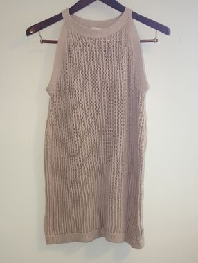 Summer salt Sleeveless Knit Midi Dress Tan Size M Summer Bikini Coverup